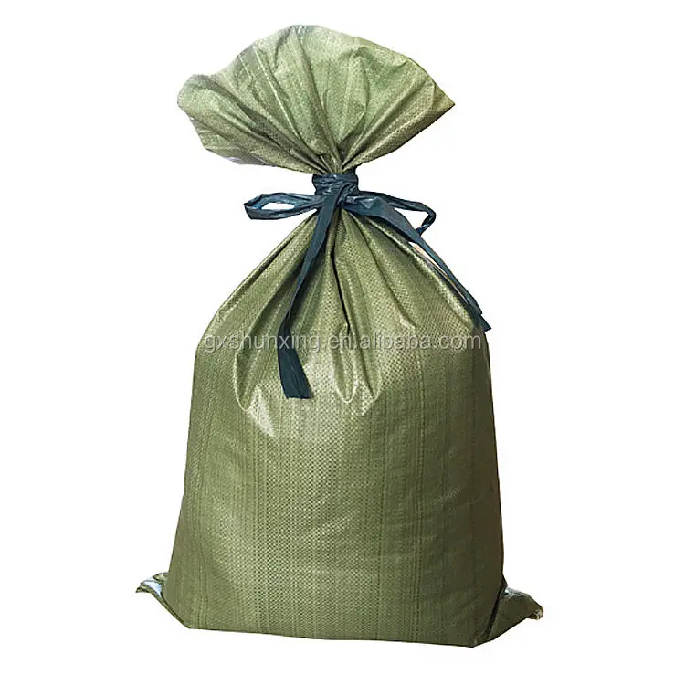 Китай дешевая цена прочный PP сплетенный зеленый мешок для песка