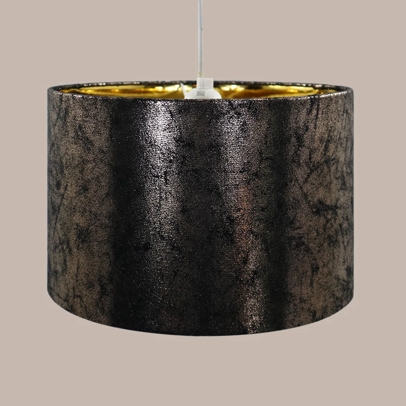 Retro Bronzing Scalding Silver Fabric Pendant Table Lamp Shades Ceiling For Home Hotel