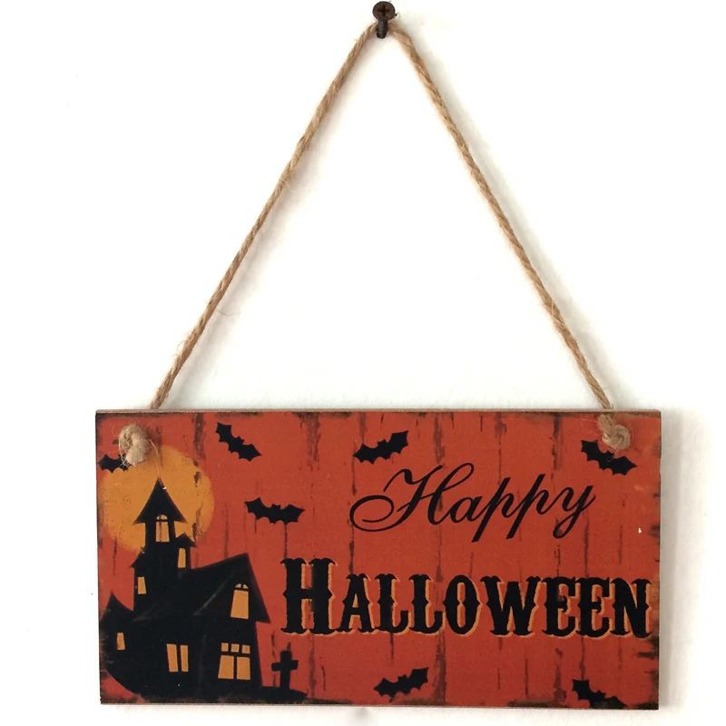 Cut Wooden Boat Decorate Halloween Night Ghost Party Houw Decoration Europe Wood Box Art Style Holiday Pcs Color Opp