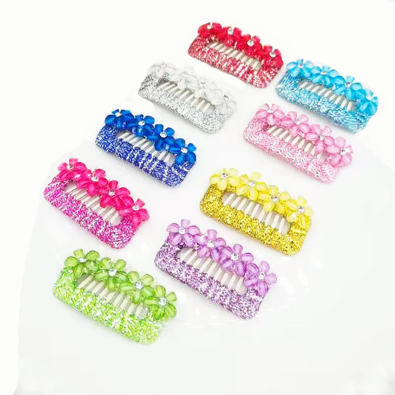 LM0024M Pet Colorful flower BB hair clip Handmade hair clips for dogs pet hair accessories