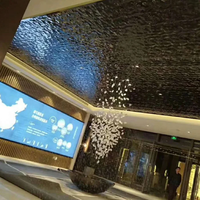 YDX Волнистый лист для дизайна ресторана, полировка из нержавеющей стали, декоративная 3d настенная панель для потолка