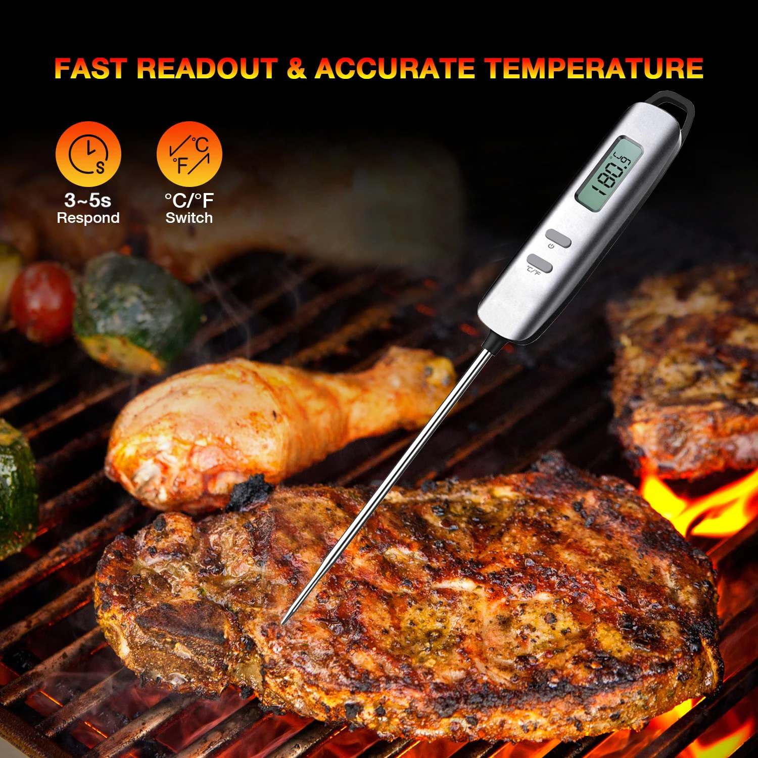 Hot Selling Kitchen Tools Waterproof Instant Read Wireless kitchen Food BBQ Meat Digital Thermometer for cooking