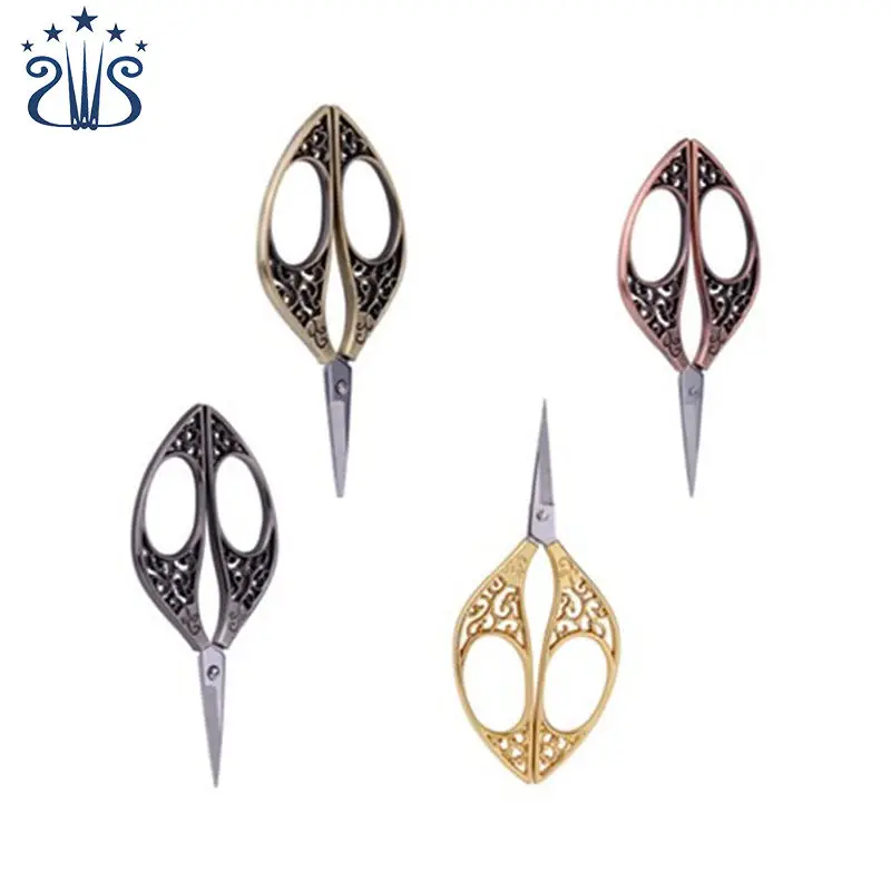 European Style embroidery steel vintage scissor Stainless Steel professional wholesale Lace scissor