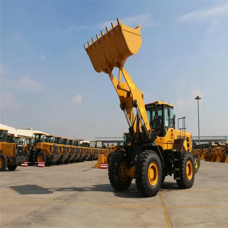 5t высококлассный колесный погрузчик, лопаточный погрузчик L956FH с длинной колесной базой для сыпучих материалов и твердых материалов