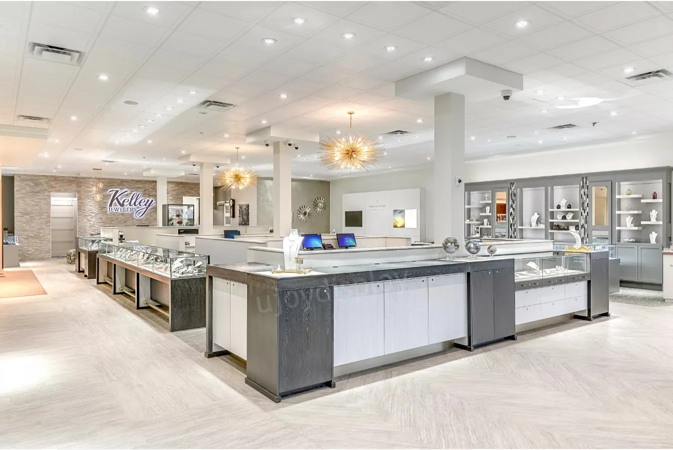 Fashion custom  jewelry shop interior design ideas jewellery shops 3D rendering