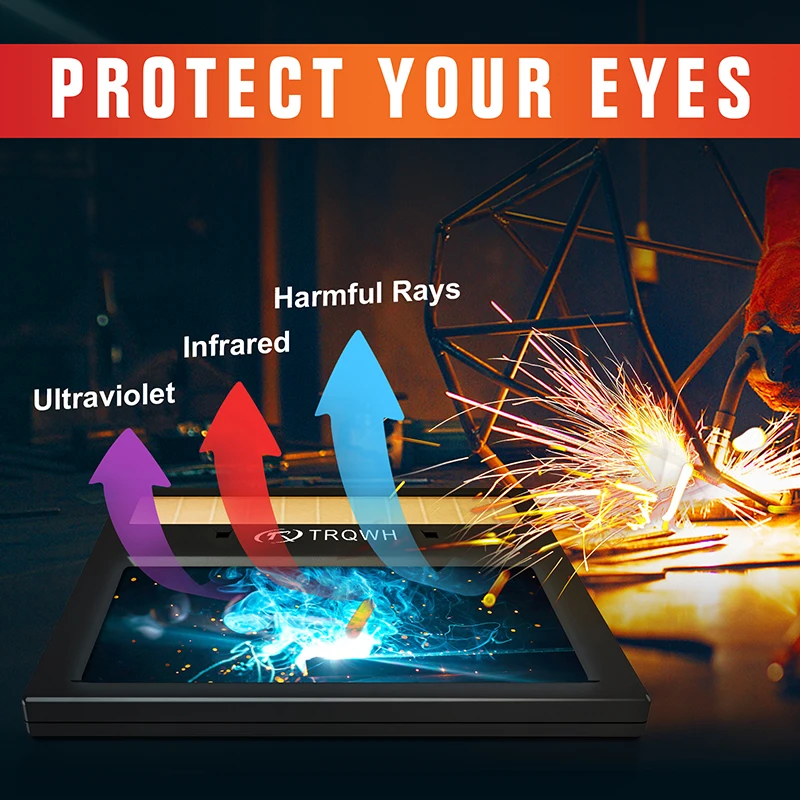 mig welder arc mig tig head mounted auto darkening welding helmet