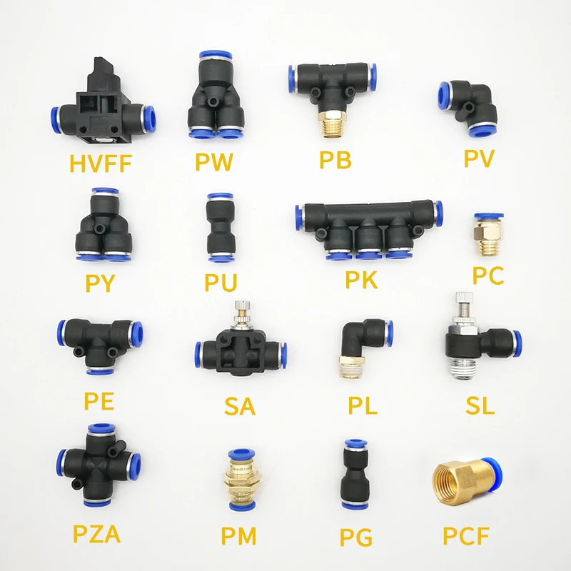LSA  Pipeline Regulating Throttle Valve PA SA 4/6/8/10/12mm Cylinder Air Tube Source Pneumatic Push In Fittings