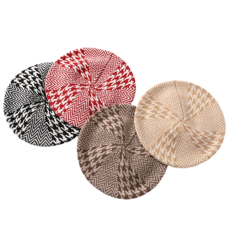 Hat beret Female Autumn And Winter Wool Beret British Knitting Artist Beret Hat Cheap For Adult