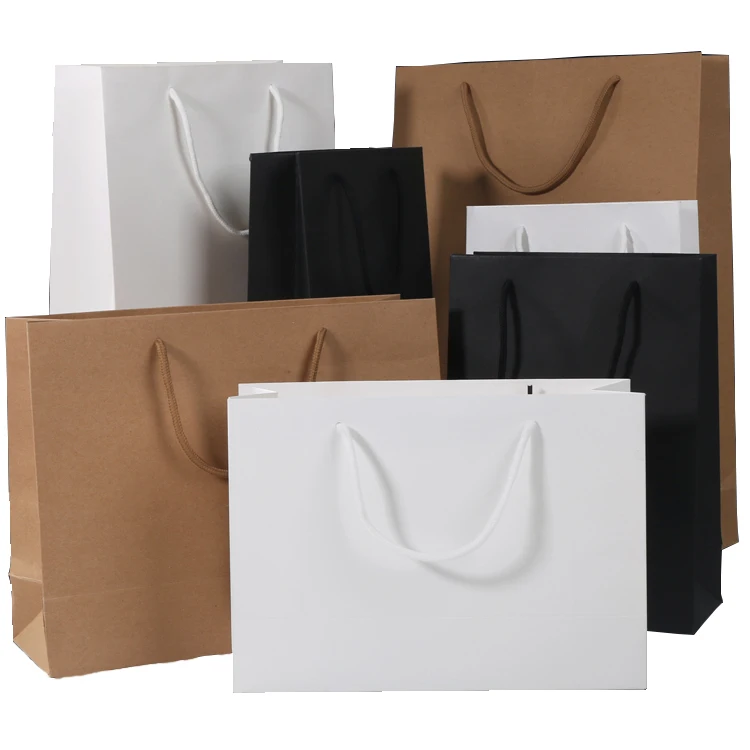 Recyclable paper kraft bag vietnam / Custom design christmas large kraft paper bags