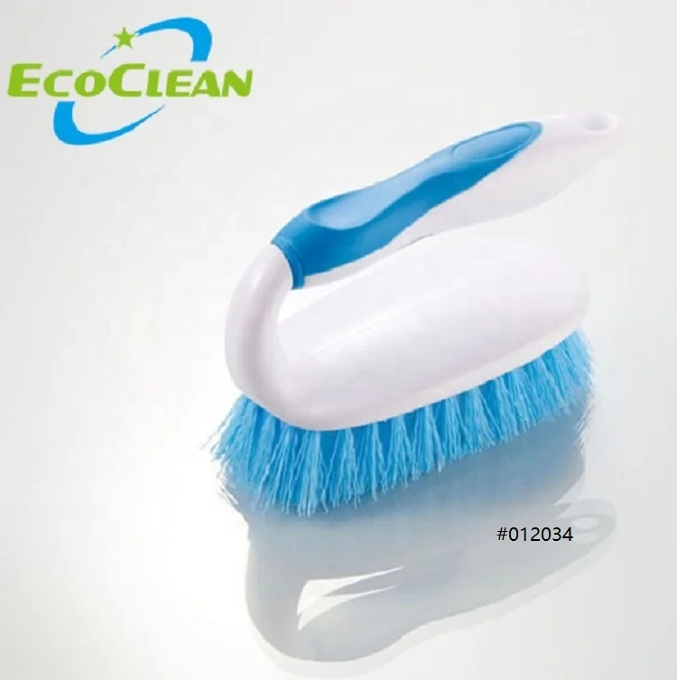 EcoClean Factory BSCI Customized logo Comfort Grips Iron handle style tile grout and floor corner Scrubber Brush