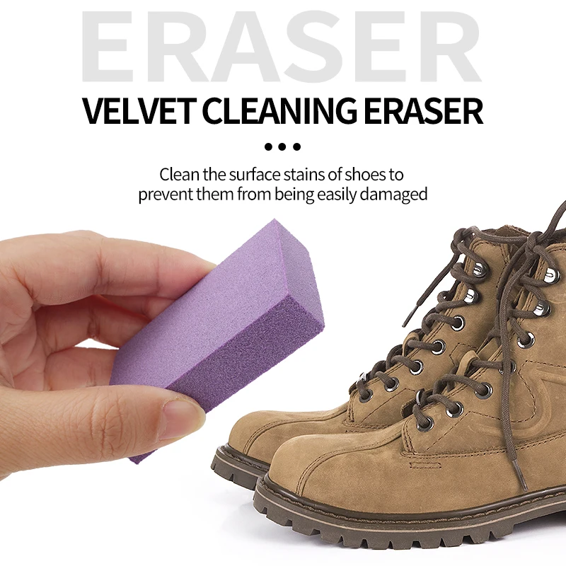 Factory Wholesale Portable Suede Eraser Sneaker Shoe Cleaning Eraser Matte Leather Fabric Care Shoe Rubber