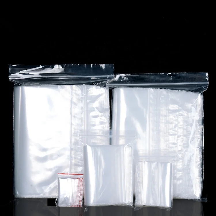 China Manufacturer Direct Wholesale Food Grade Zip Lock Bag Biodegradable Clear Transparent Plastic Bags With Zipper