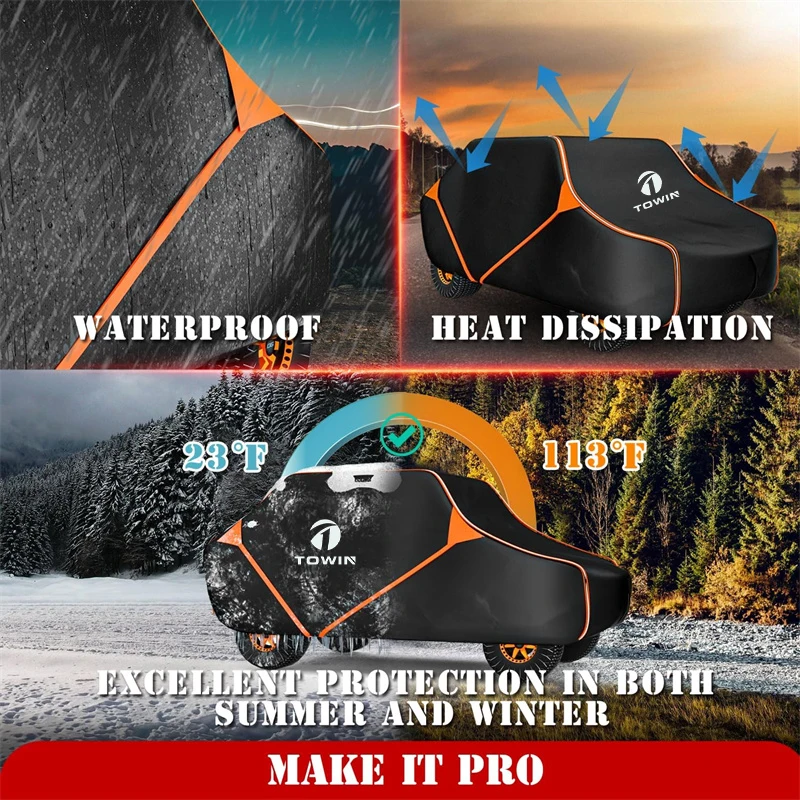 Factory Directly Supply Waterproof 125 Inch UTV covers All Weather Protection Outdoor ATV/UTV Cover