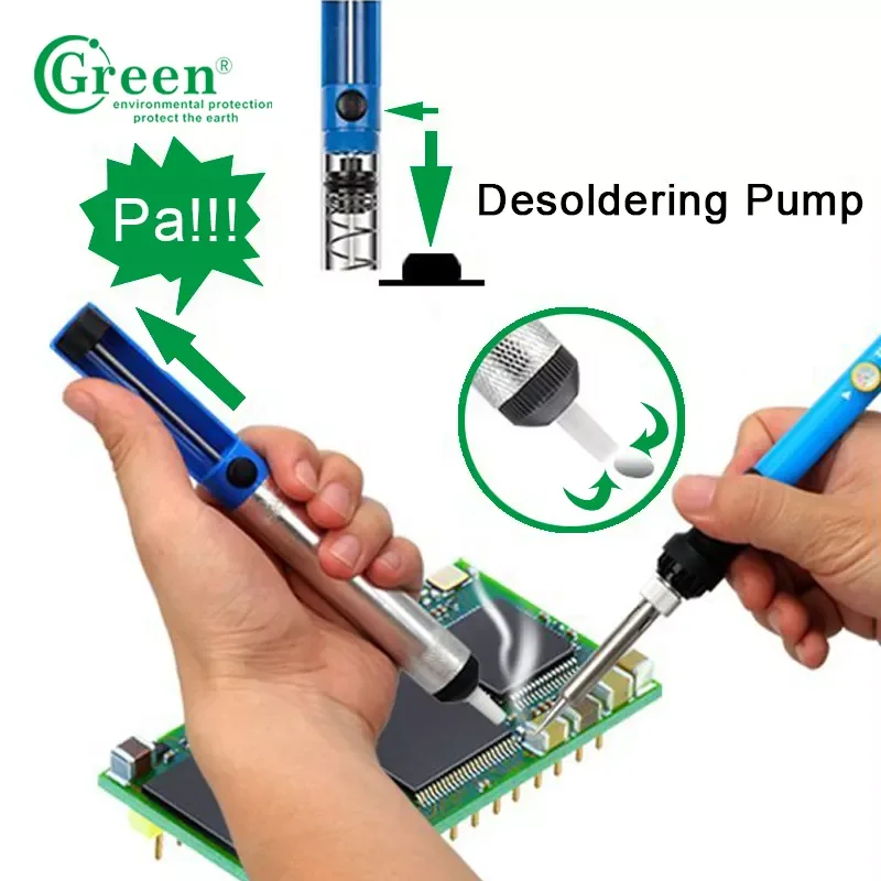 Green K010 Temperature Adjustable Soldering Iron Kit 60w with Digital Multimeters