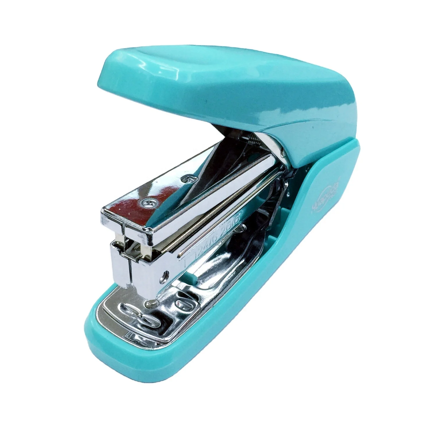 High quality office desktop standard 25 sheets paper manual stationery metal stapler Plastic Book Stapler power saving