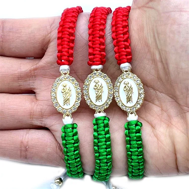 Hand-Woven Bracelets As Gifts or Prayer  Can Worn by Men  and Women  Mexican Series  Saint Judas the Father  Handmade  Bracelets