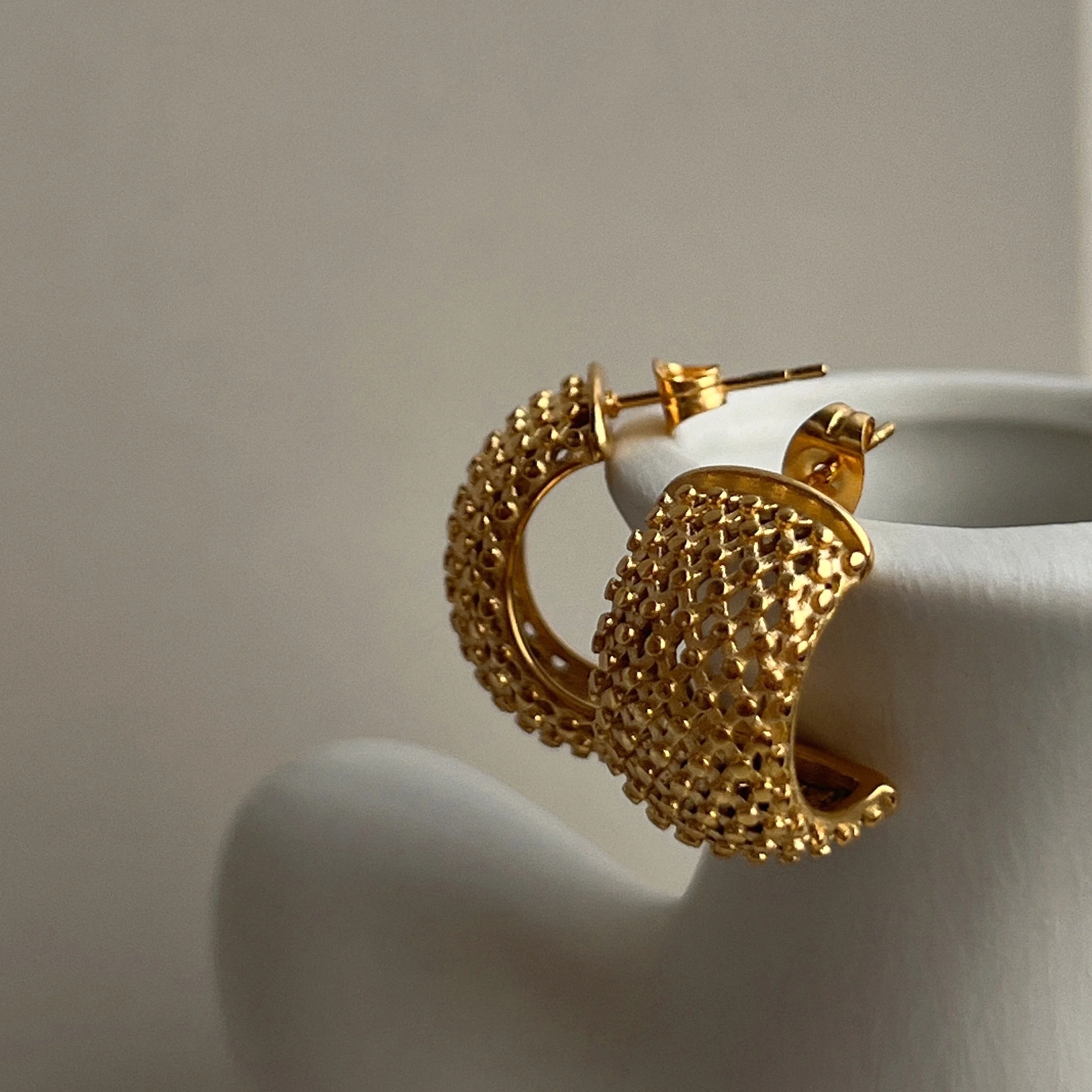 2024 Dazan New HOT 18k Gold Plated Stainless Steel Hypoallergenic Openwork Design Tarnish Free Earrings For Women Party