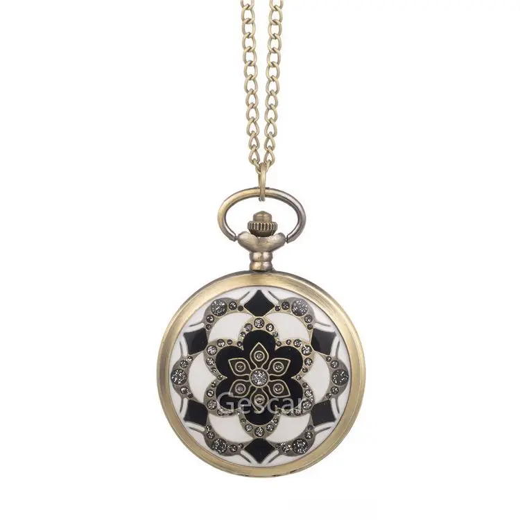 
Hot Creativity With Diamond Watch Quartz Pocket Watch Classic Gum Drops Fine Chain Necklace Pocket Watch Wholesale 