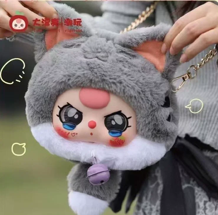 Baby Three Lucky Cat Most Popular 100% Original Plush Zipper Bag Dolls Vinyl Plush Blind Box Gift 6PCS/BOX