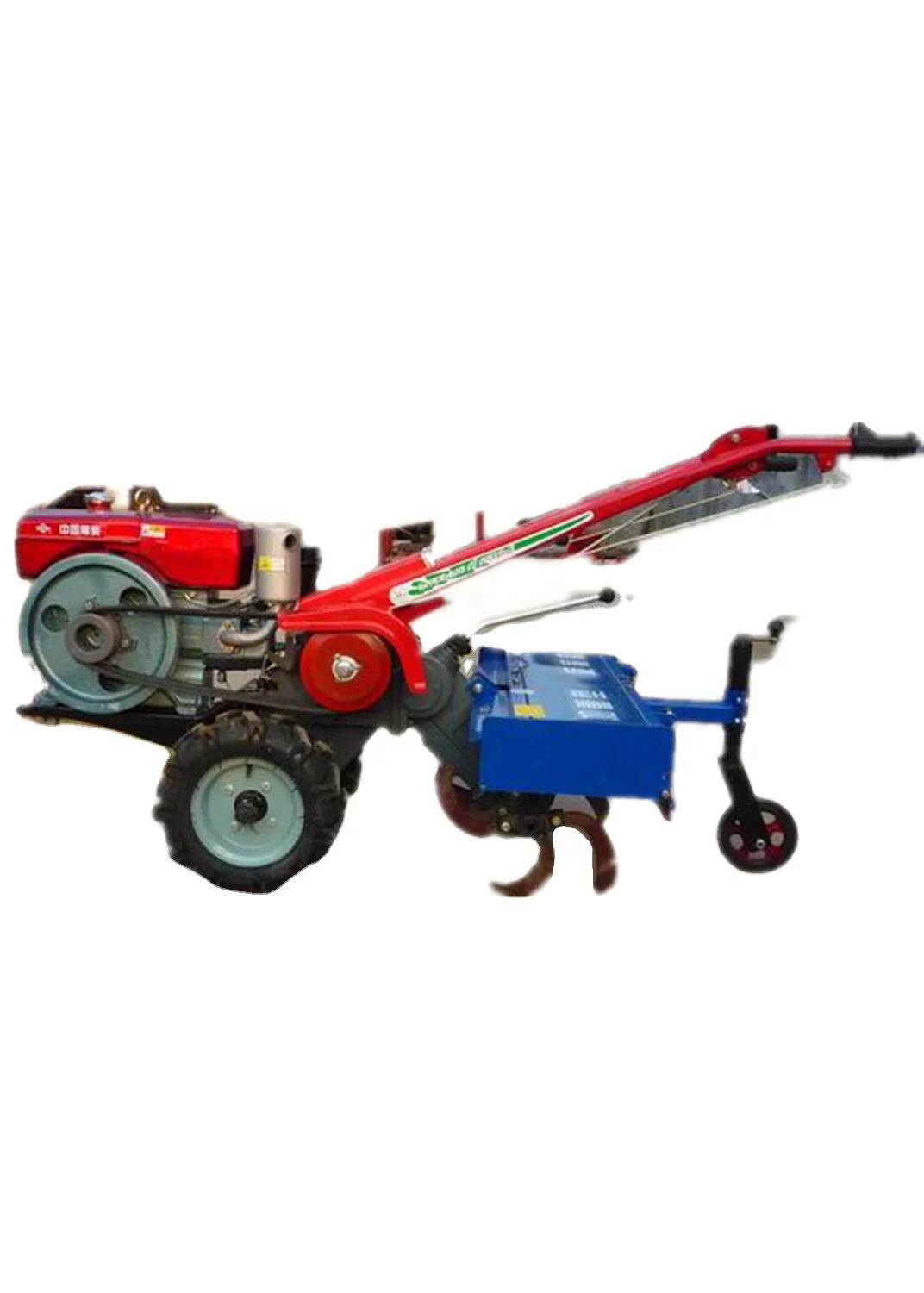 New Design Farm Lawn Mini Hand Held Walking Tractor With Double Plow