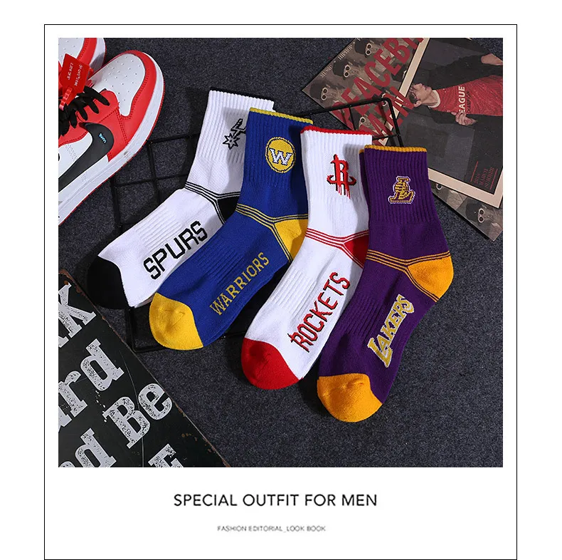 
Wholesale Fashion Breathable Cotton Unisex OEM Basketball Socks for Sport 