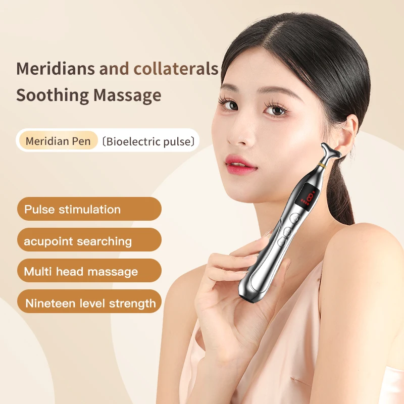 Acupuncture Pen,5-in-1electronic Acupuncture Pen Pain Relief Therapy Rechargeable Powerful Meridian Energy Massage Pen