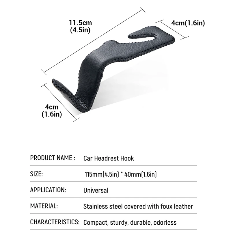 Customized Car Seat Back Hook Vehicle Accessories Interior Car Tools Metal Hook Hanger