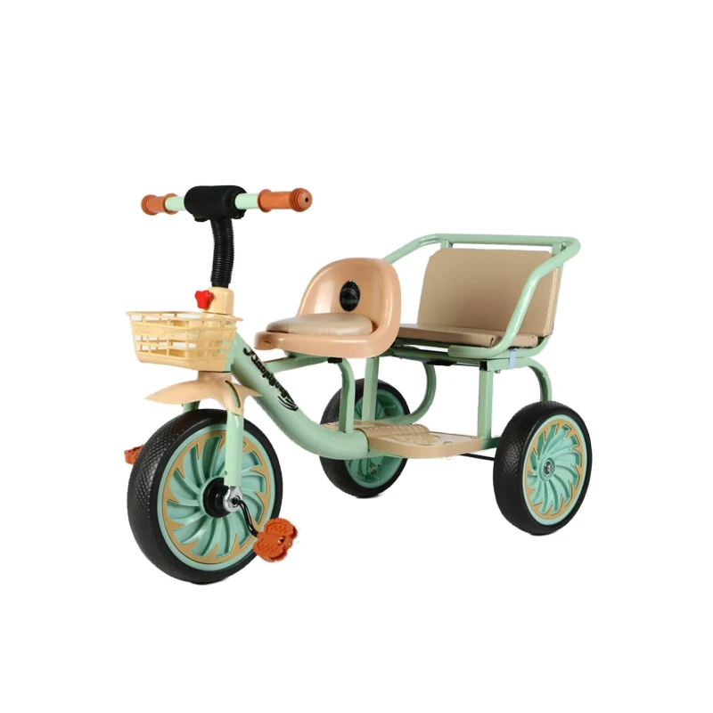Детский трехколесный велосипед игрушечный Двухместный для детей