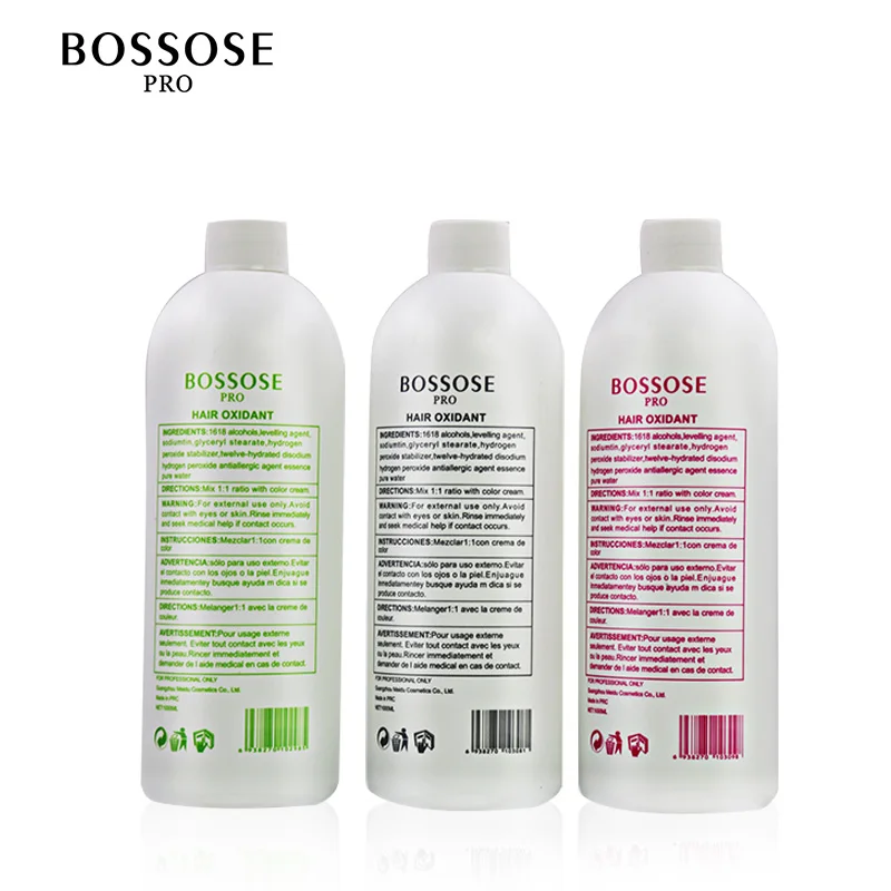 BOSSOSE big size 1000ml Professional salon store use Degree accuracy No Allergic oxidant cream 20 30 40 vol Hair Developer