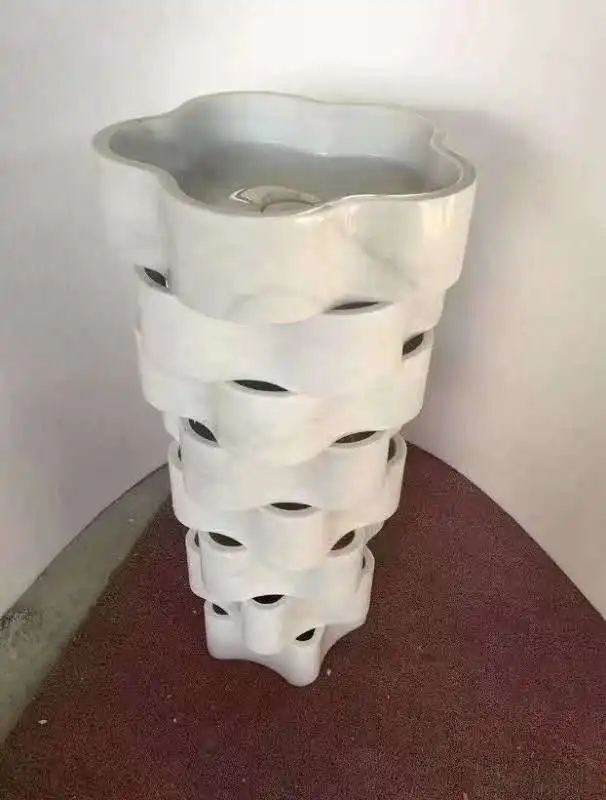 Marble Pattern Sink 2022 Latest Design white marble standing basin sink artistic design