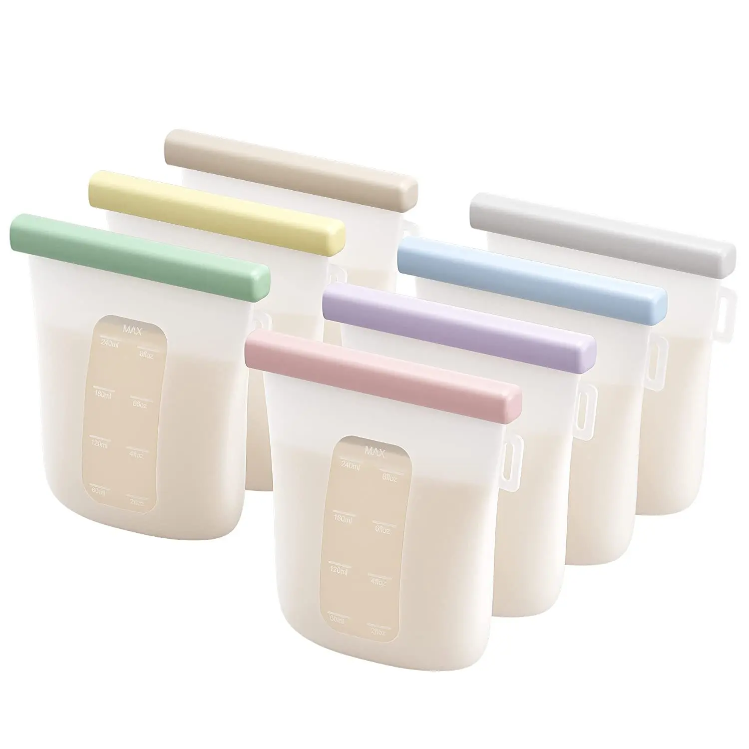 New Design Wholesale Food Grade Vegetable And Fruit Fresh Preservation Bags Reusable Breast Milk Storage Sealed Bag