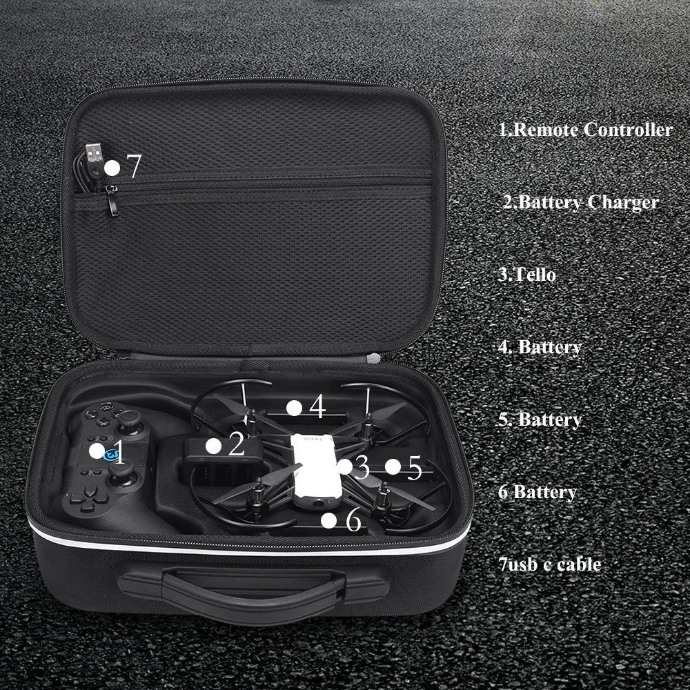 Custom Protective Shockproof Zipper Underwater Camera Drone  Case EVA Foam Carrying Case Drone Remote Control EVA Case