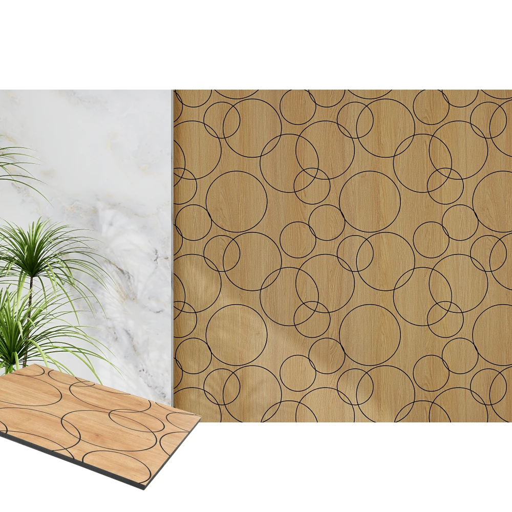 Eco-Friendly Puzzle Flexible Fluted Wooden Backdrop Slotted Oak MDF Wall Carving Panel