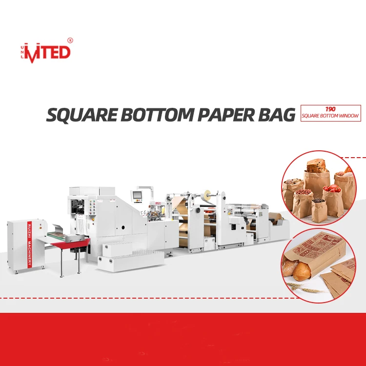 Small Khaki Paper Bag Making Machine Price bakery bag mahcime