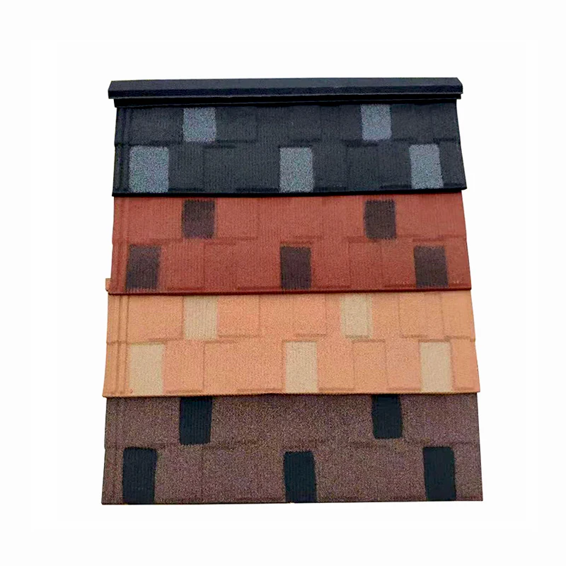 Factory Supply Aluminum Zinc Corrugated Shake Stone Coated Metal Roof Tile