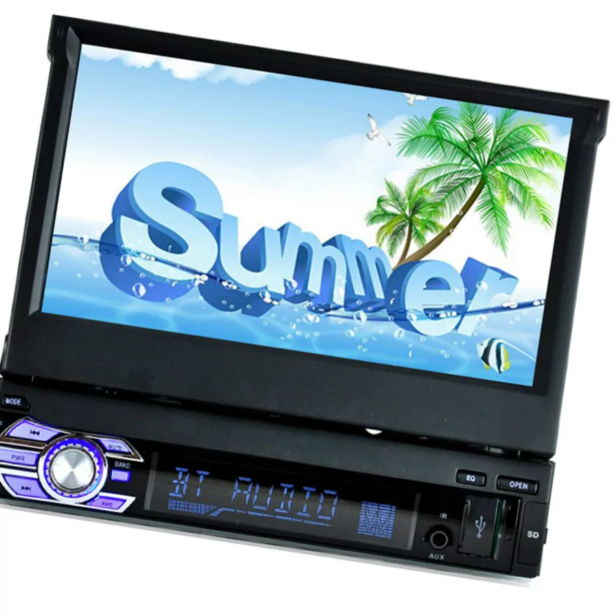 Universal 9601 Blue tooth Retractable Car MP5 Players Auto Radio Auto Multimedia Player FM Radio Steering Wheel Remote Control