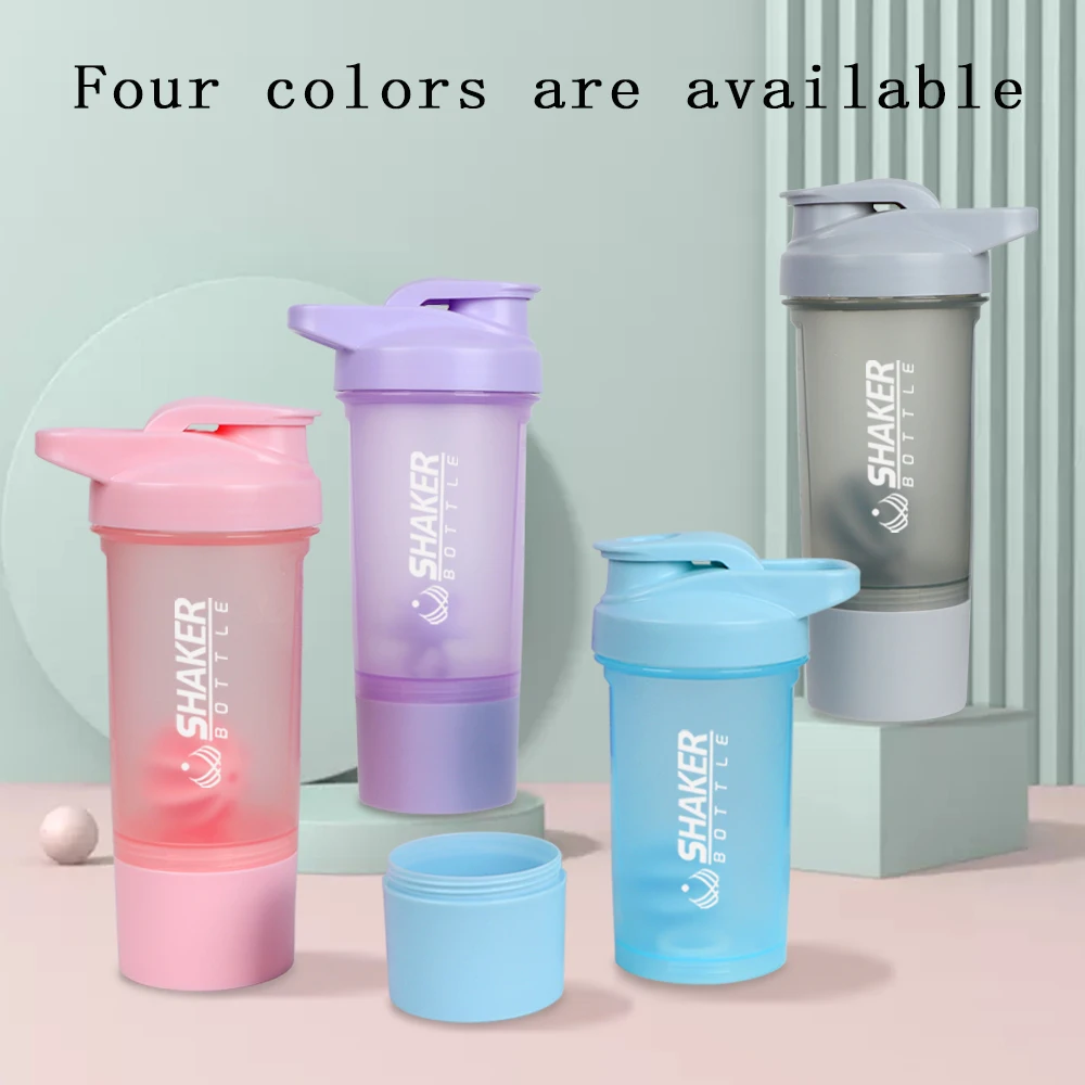 B30-0082 Wholesale Custom Logo 500ML High Capacity Gym Fitness Sport Water Bottle Plastic Cup Protein Shaker Bottle With Scale
