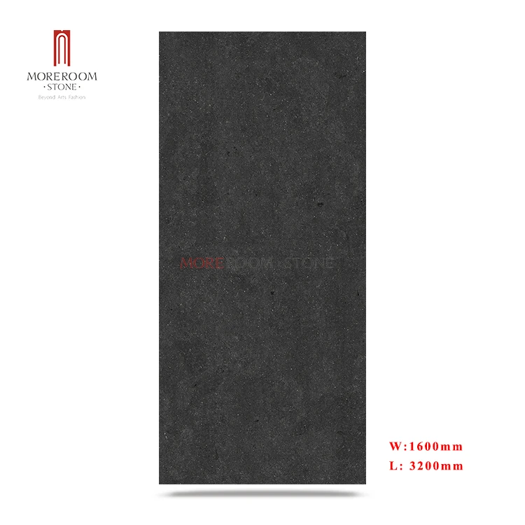 1600x3200mm Large Indoor Outer Outdoor Furniture Full Body Marble Sintered Stone Black Porcelain Concrete Tile Slab