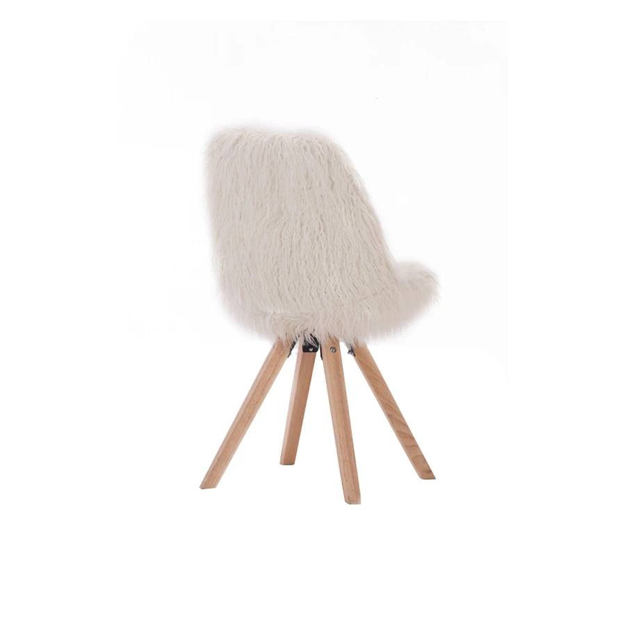 Promotional Top Quality Plastic With Mongolian Fur Furniture Office Modern Leisure Chair