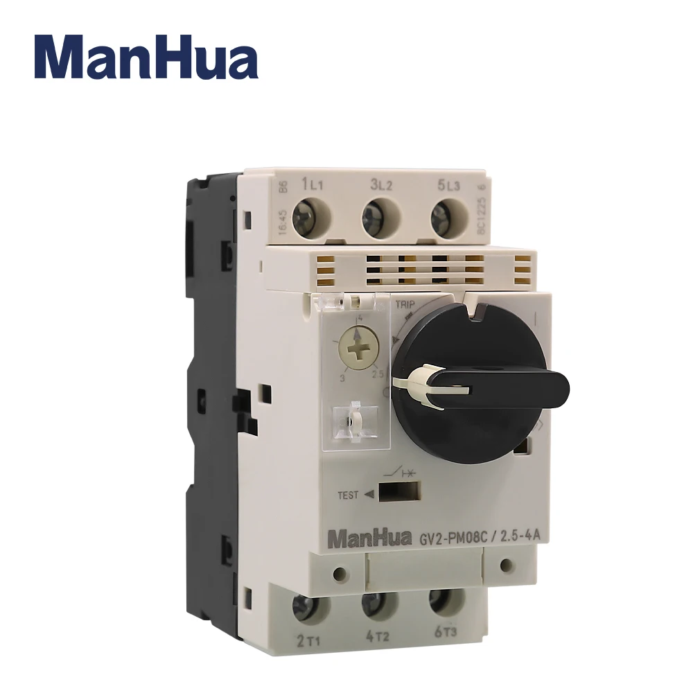 ManHua Din Rail 3P GV2-PM Series защита электрического двигателя автоматический выключатель