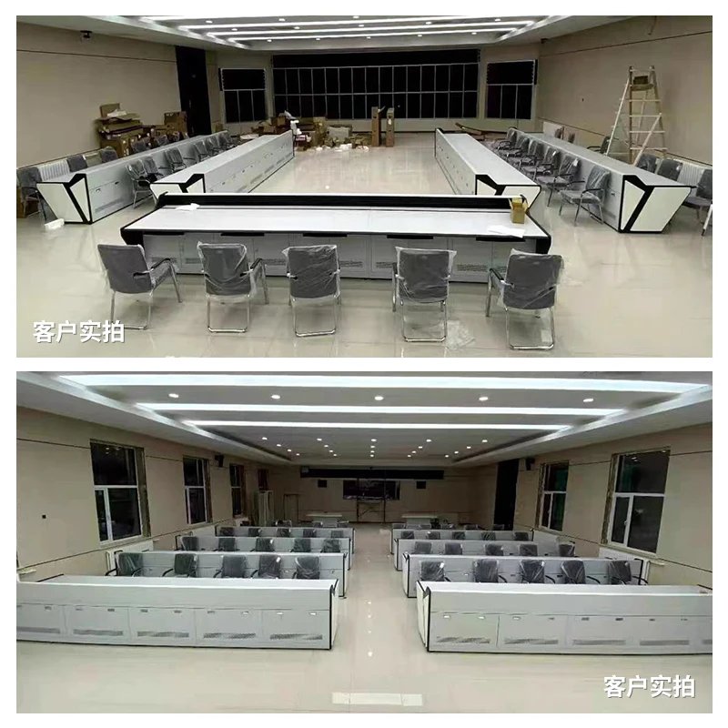 Five workstation Y-type command center control console monitoring desk Conference  office furniture monitoring computer desk