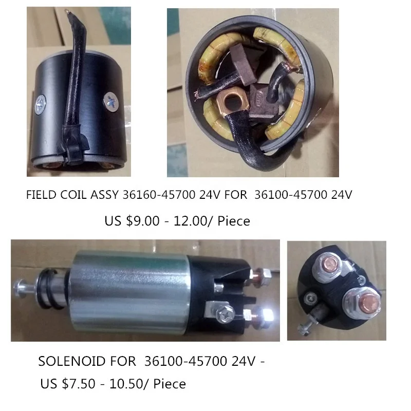 24v 5.0kw 11t high quality solenoid auto starter motor For Hyundai HD65 HD72 HD78 36100-45700 36100-45501