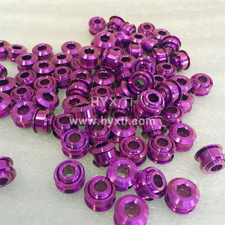 Hot Sale M8x0.75*8.6mm Size Bicycle Mtb Titanium Charinring Bolts