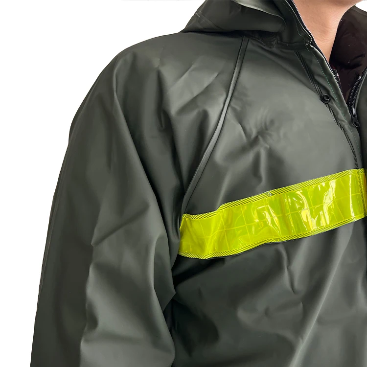 Оптовая продажа армейский зеленый светоотражающий водонепроницаемый плащ унисекс пончо для взрослых дизайн дождевик свободный рабочий дождь настраиваемый