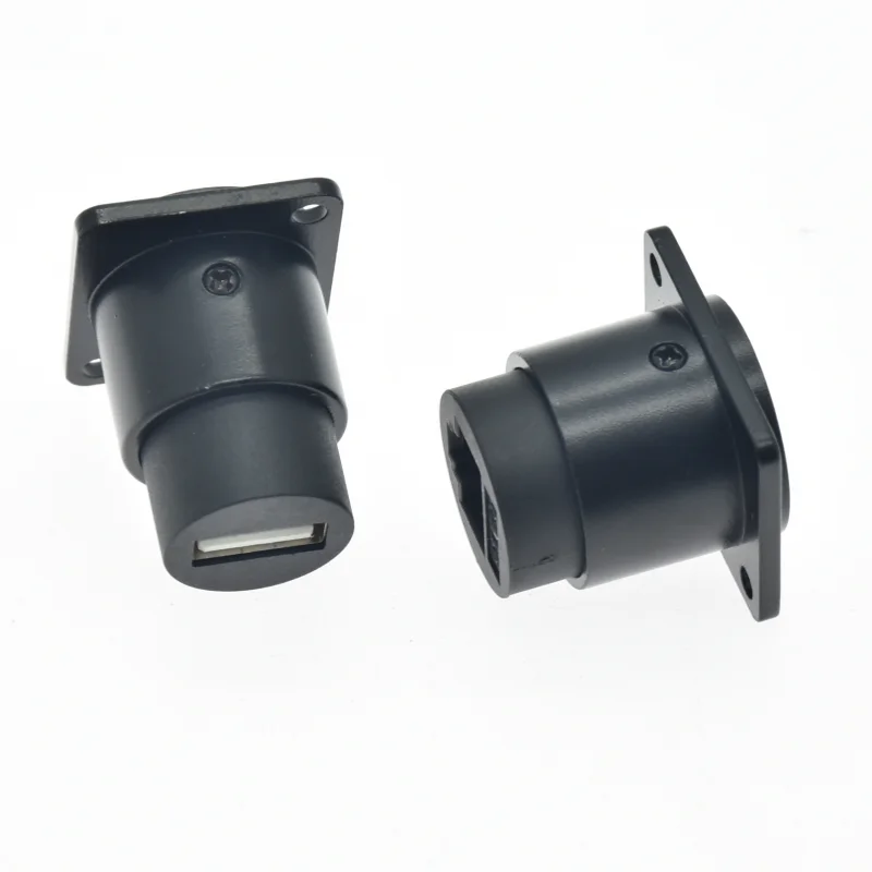 USB2.0 RJ45 Ethernet receptacle adapter IP67 waterproof power connector