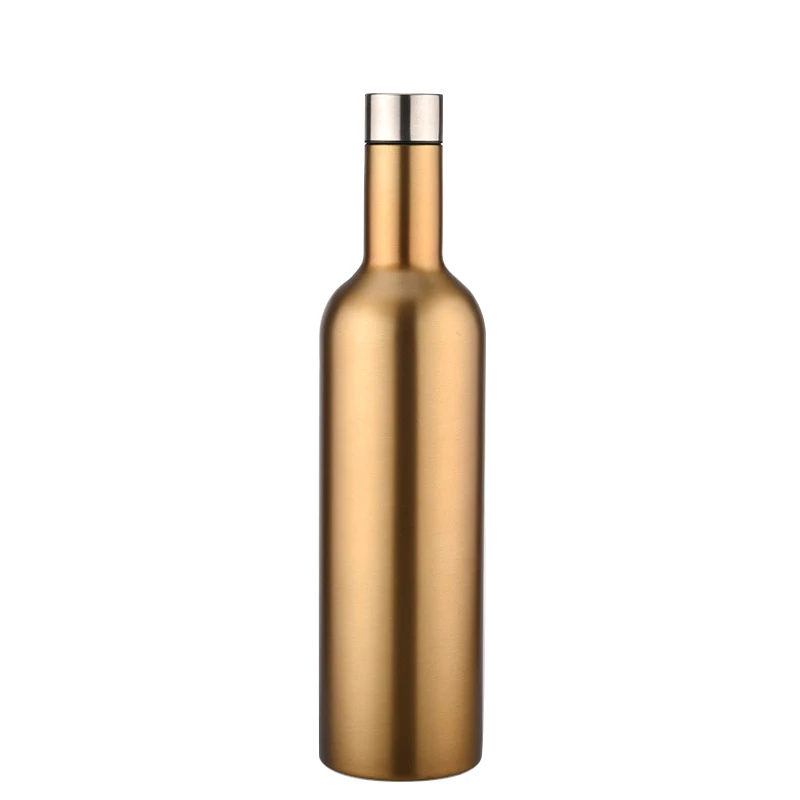 
Simple Design Modern 750Ml Double Wall Vacuum Flask Stainless Steel Wine Bottle 