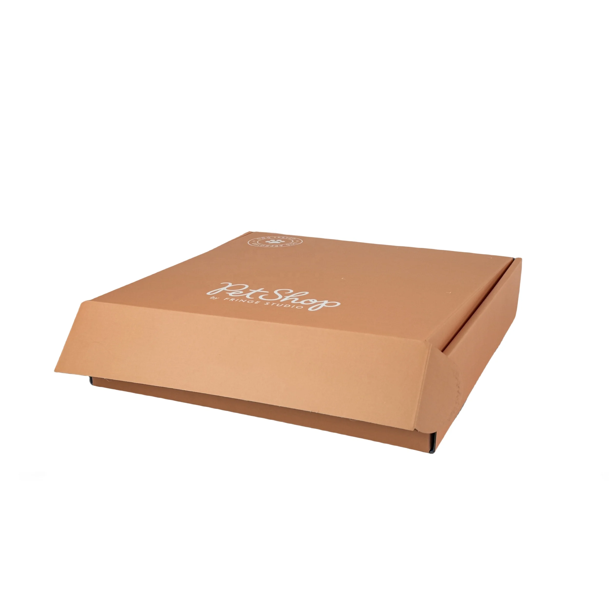 Custom Mailer Printed Pink Orange Colored Apparel Boxes Corrugated Mailer Box pet food Shoes Clothes Box Packaging With Logo