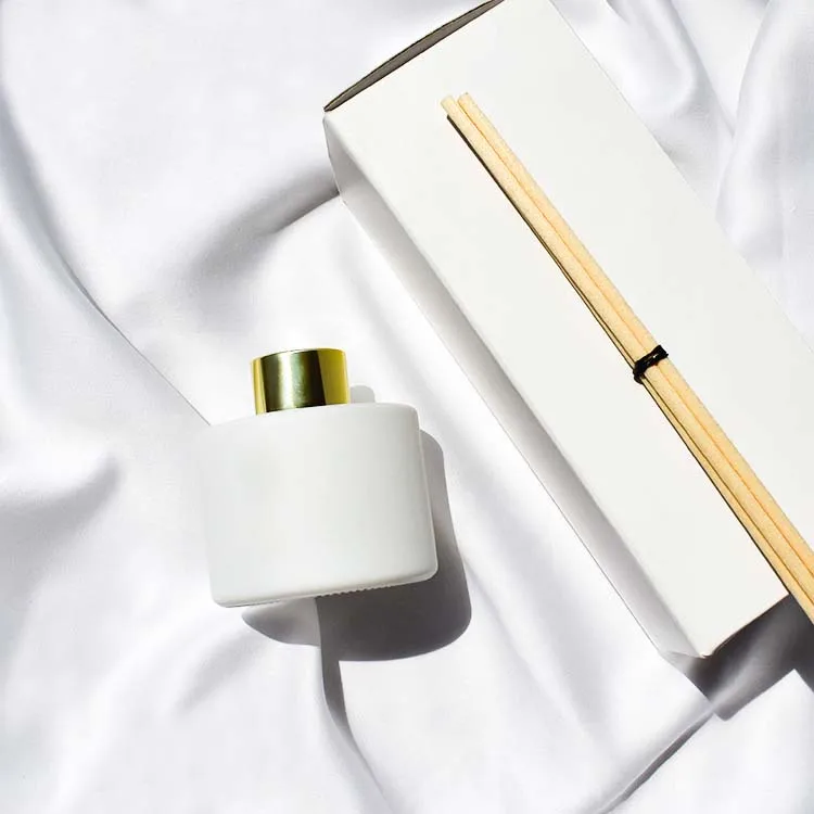 LZ 100ml luxury white glass reed diffuser bottle matte white wholesale custom empty reed diffuser white diffuser bottle