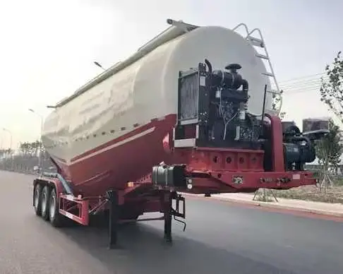 cement carrier truck bulk cement tanker semi trailer For sale in Philippine