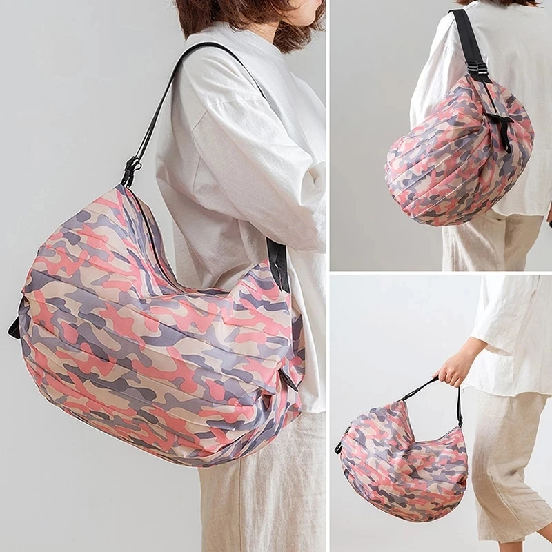 Foldable Shopping Bag Waterproof Outdoor Travel Storage Bags Large-capacity Portable Beach Supermarket Grocery Bag